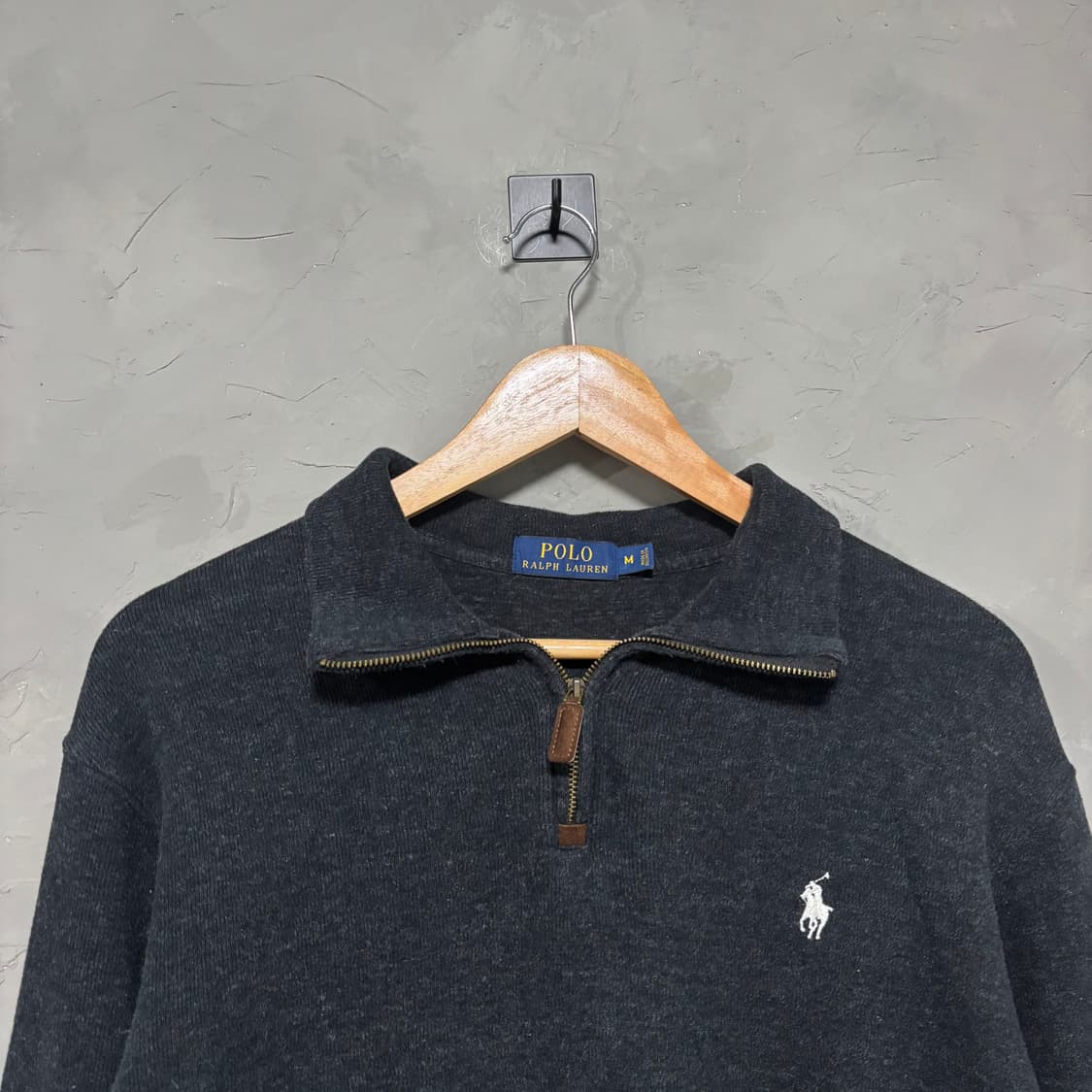 폴로 랄프로렌 신형 니트 반집업 차콜 상품이미지2