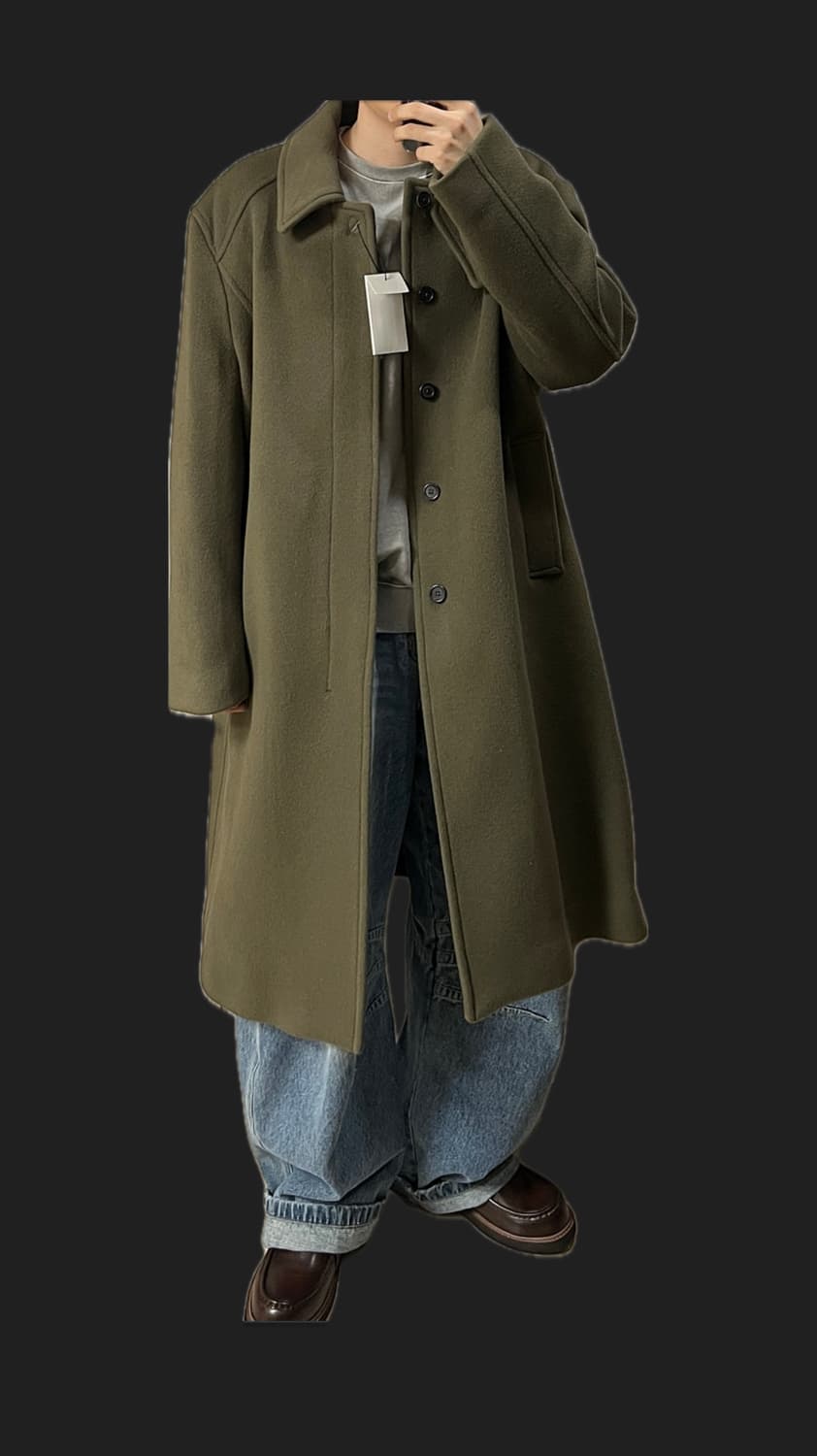 유스 23fw 맥코트 (카키브라운) L사이즈 판매 상품이미지9