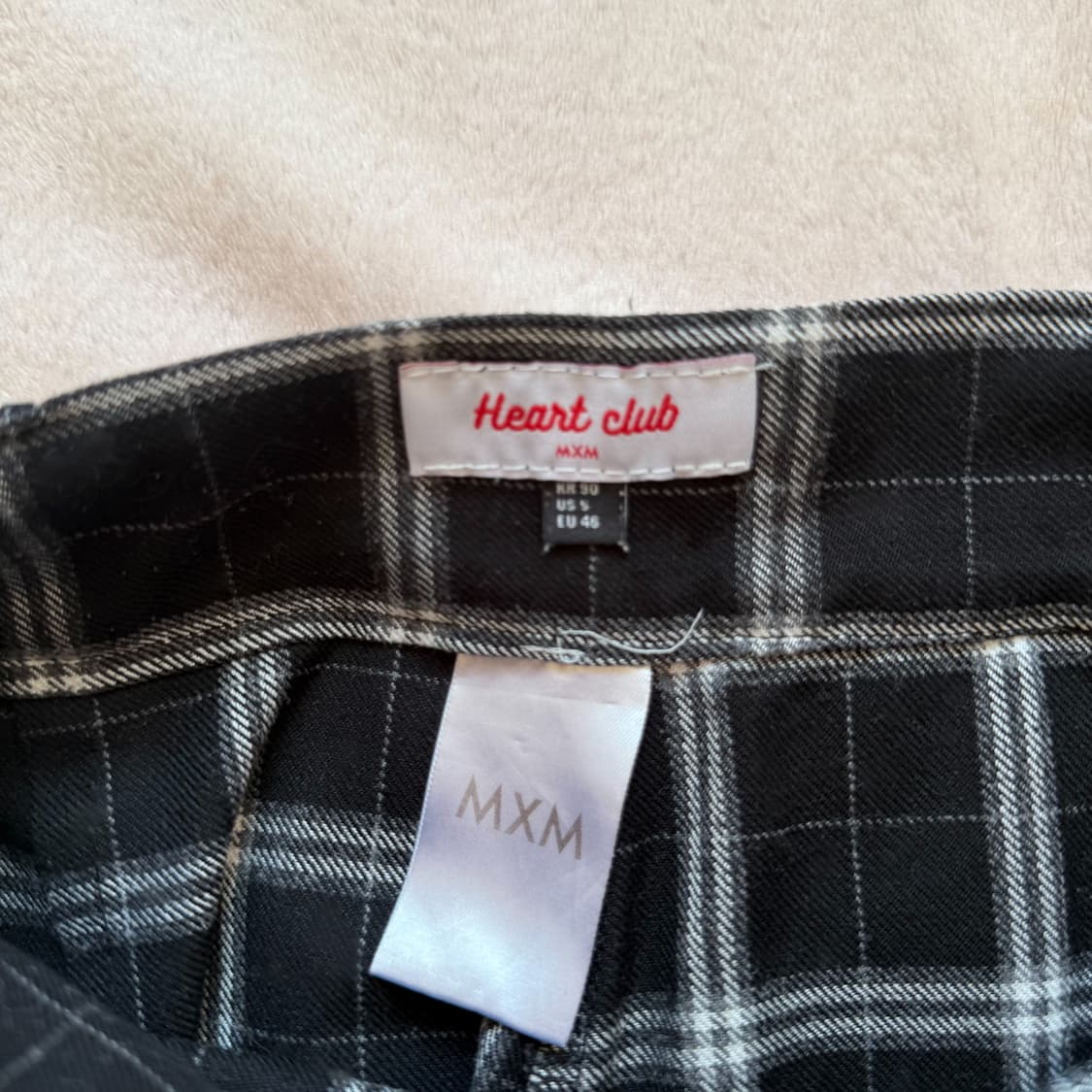 하트클럽 블랙 체크 스커트 (하트벨트포함) 상품이미지8