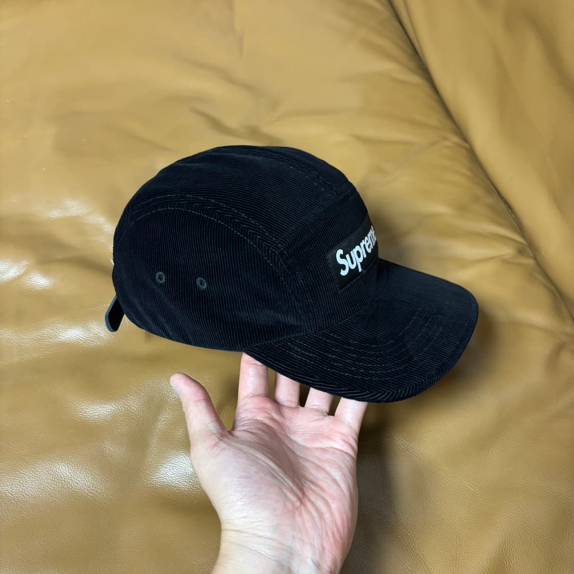 Supreme 슈프림 코듀로이 블랙 캠프캡 모자 (Black) 상품이미지3