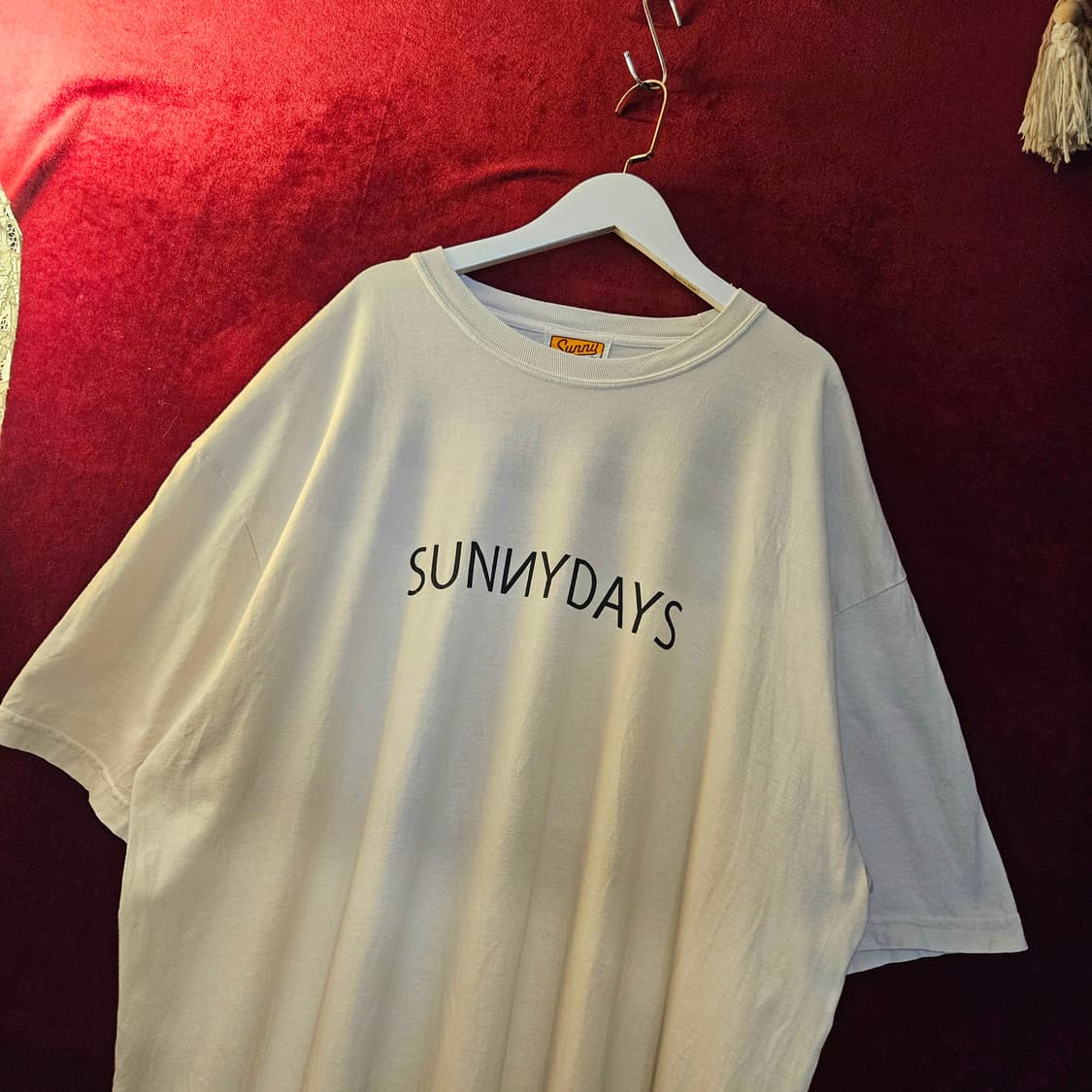 써니데이즈 빈티지 오버핏 센터로고 반팔 티셔츠 2XL size 상품이미지4