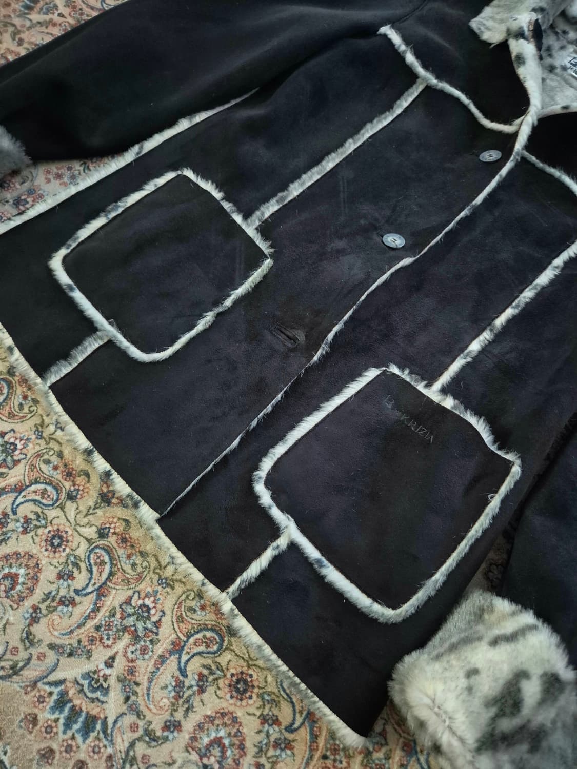 크리지아 레오파드 스웨이드 시어링 자켓 상품이미지3