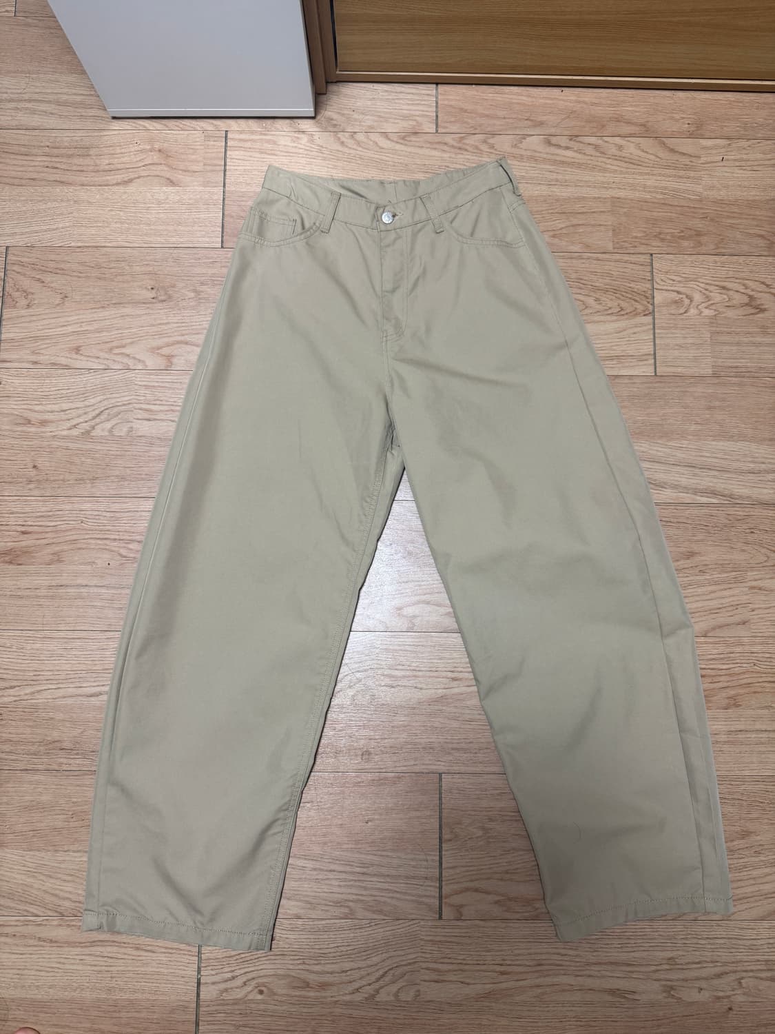 (28~30size) 와이드핏 베이지 코튼 치노팬츠 상품이미지1