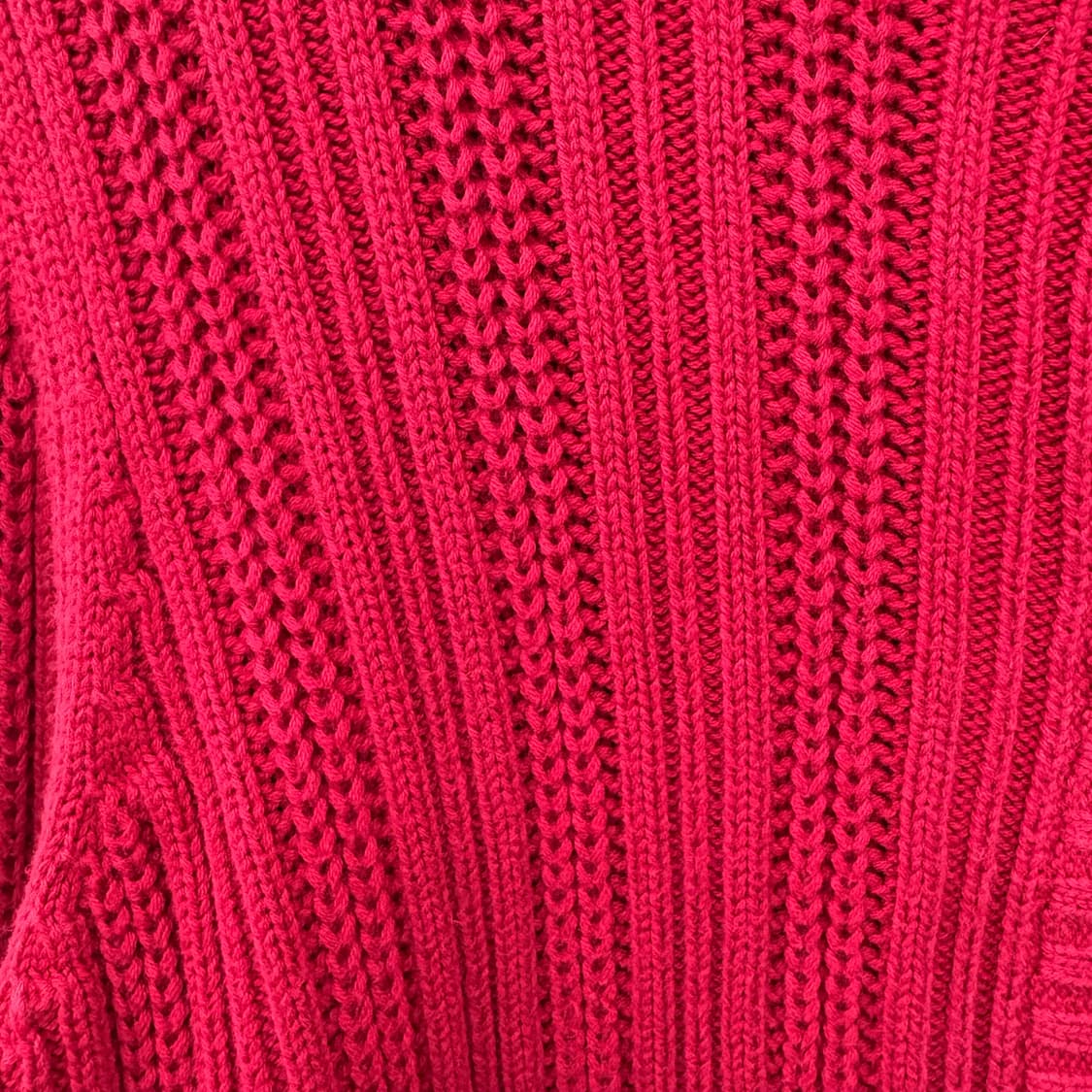 L.L.Bean 엘엘빈 레드 니트 가디건 여/XL 상품이미지3