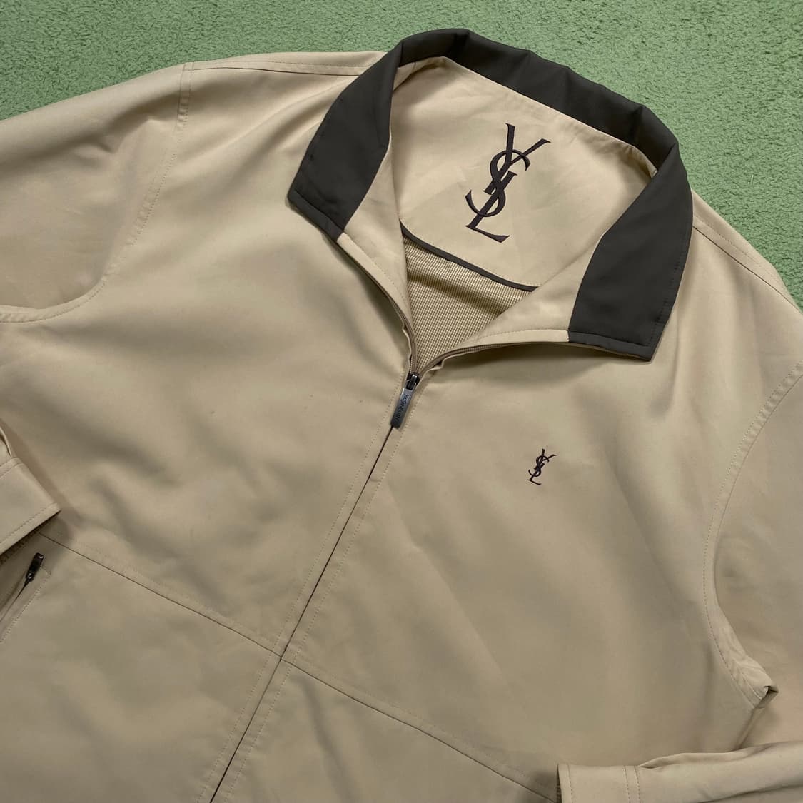 입생로랑 베이지 블루종 자켓 상품이미지2