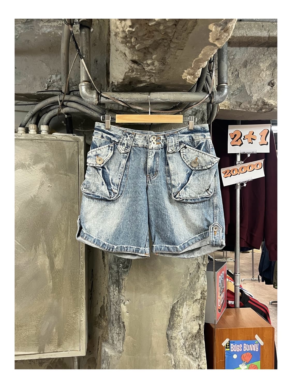 빈티지 데님 하프 팬츠 L #csz3570 상품이미지1