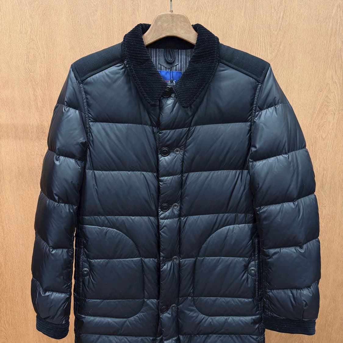 꼼데가르송 준야 와타나베 맨 듀베티카 구스 다운 패딩 코듀로이 카라 블랙 상품이미지4