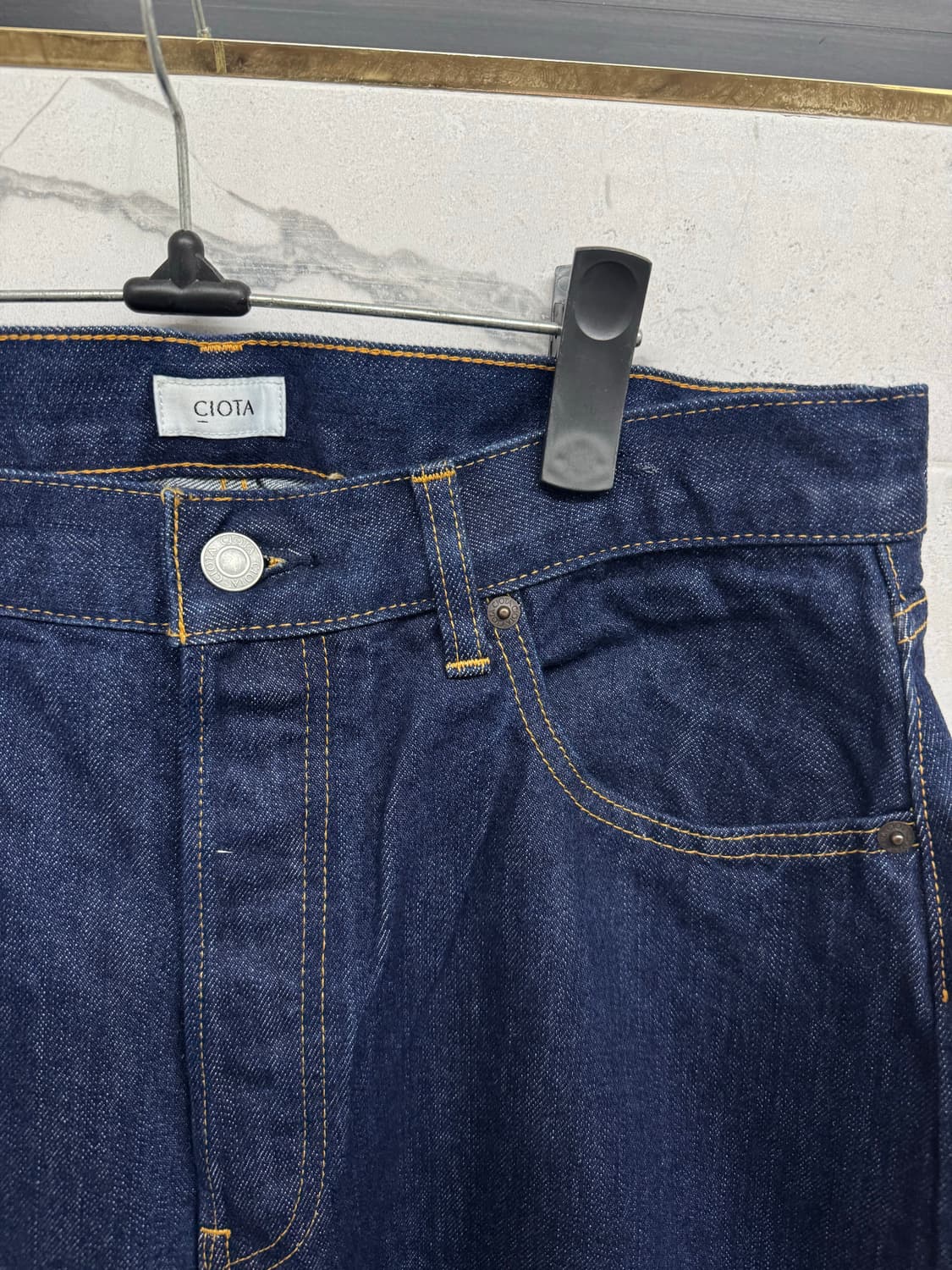 시오타 5포켓 셀비지 데님 팬츠(32 새상품) 상품이미지3