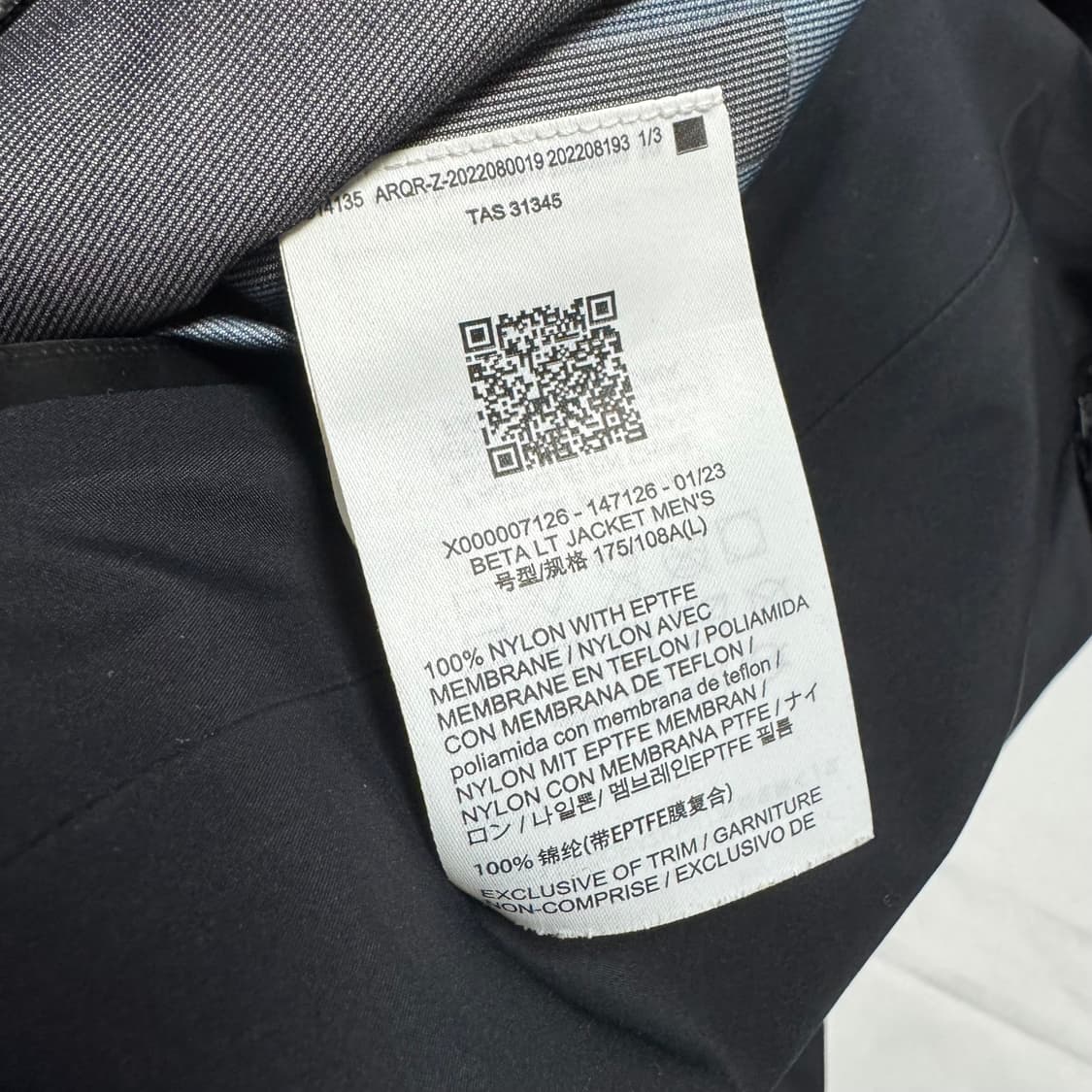  [L] 아크테릭스 베타 lt 블랙 상품이미지6