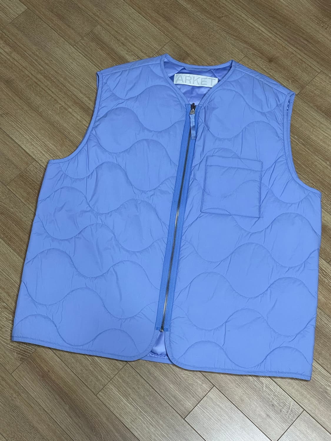 아르켓 2-in-1 퀼팅 라이너 베스트 light blue 상품이미지2