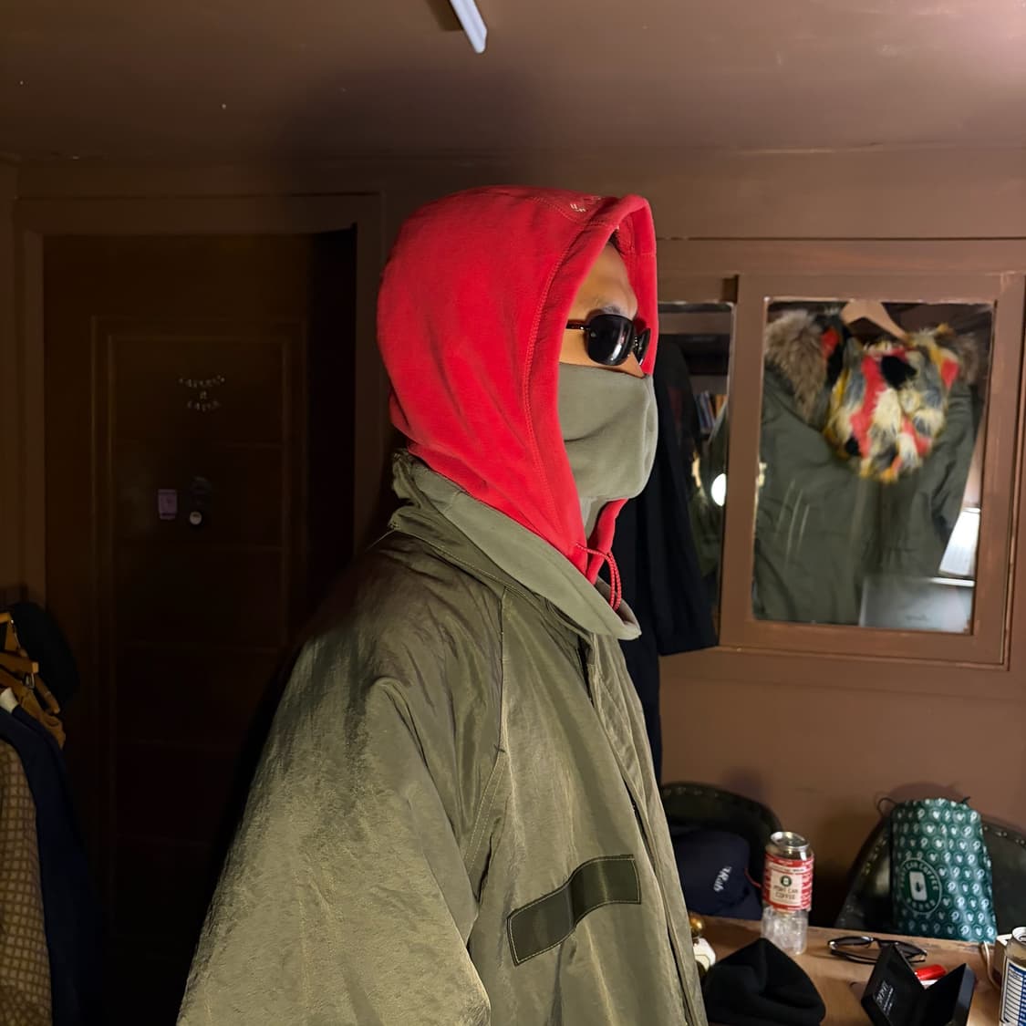 COLUMBIA HOOD NECK WARMER PINK GRAY 상품이미지2