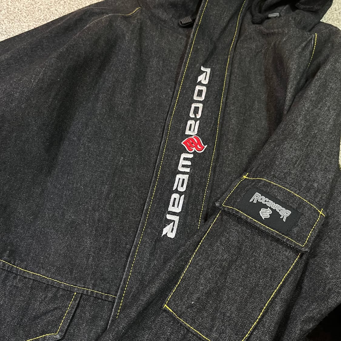 로카웨어 빅로고 데님 후드집업 상품이미지2