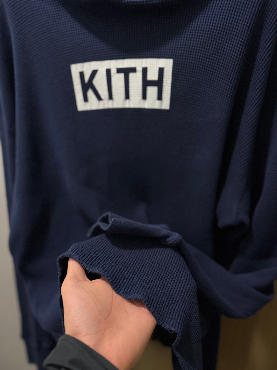 키스 x calux [민트급.정품] 콜라보 니트 후드티(시세40만) XL 상품이미지4