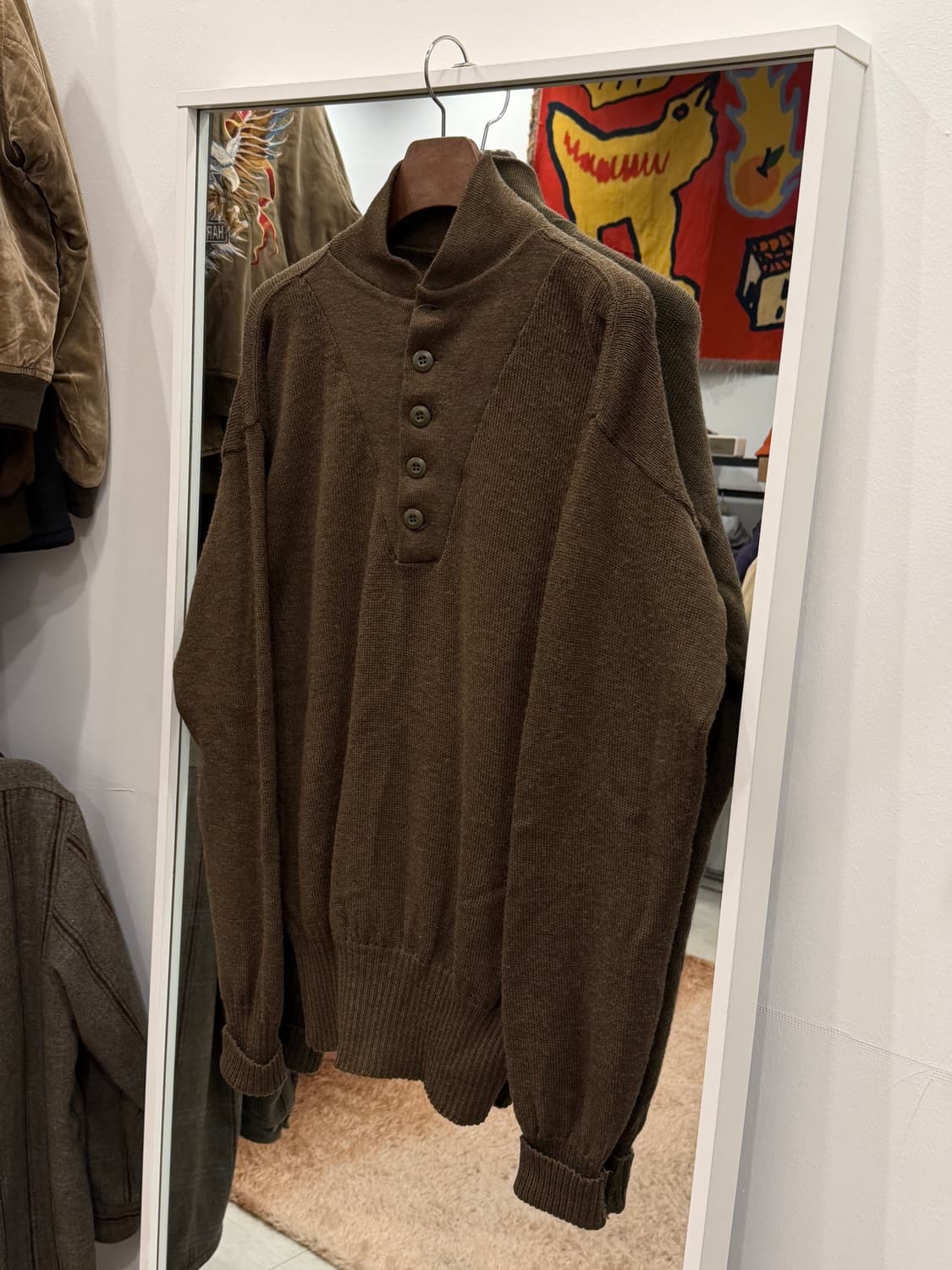 Military U.S.Army 미군 오리지날 5버튼 코만도 울 스웨터 상품이미지1