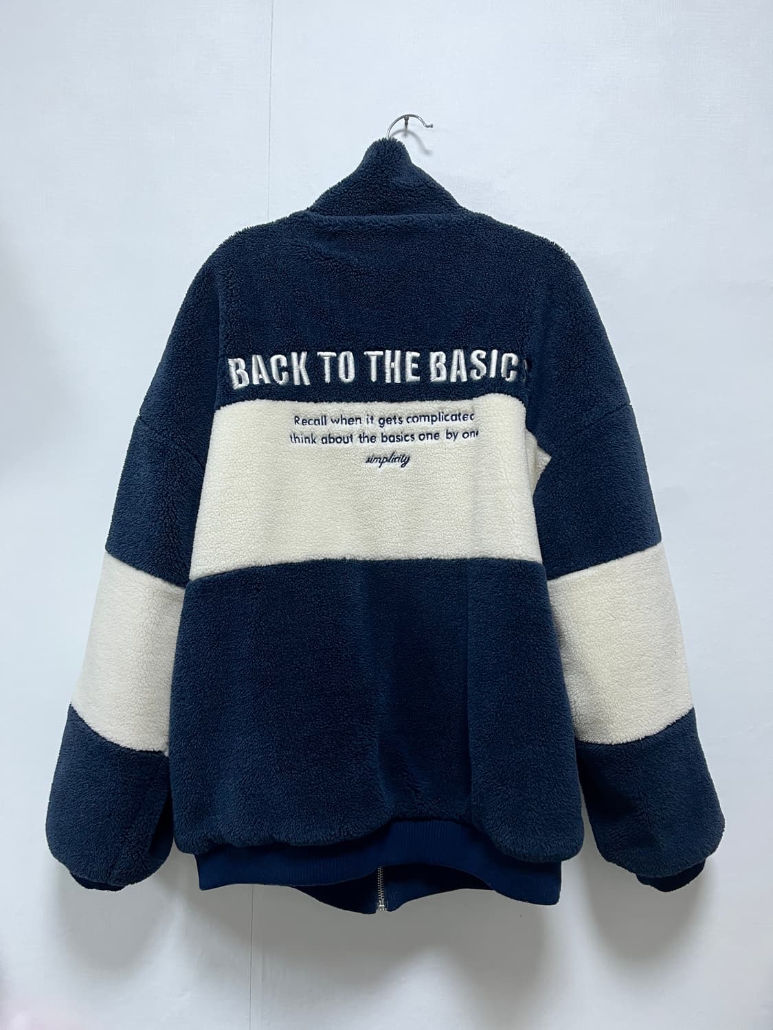 크럼프 양털 덤블자켓M 네이비 상품이미지4