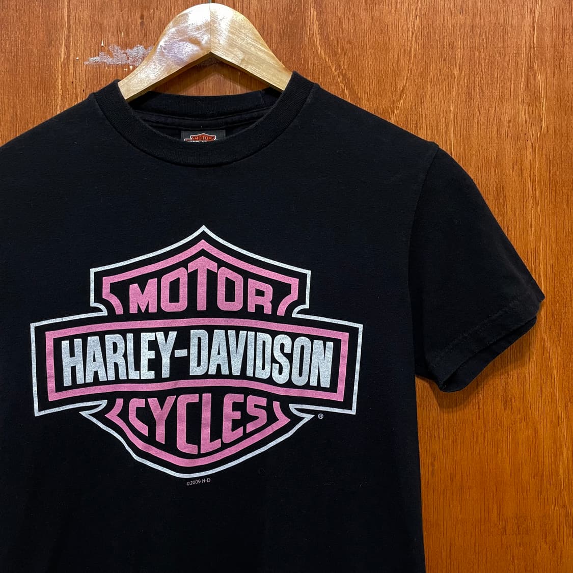 (S) Harley Davidson 할리 핑크 로고 프린팅 반팔티 상품이미지3