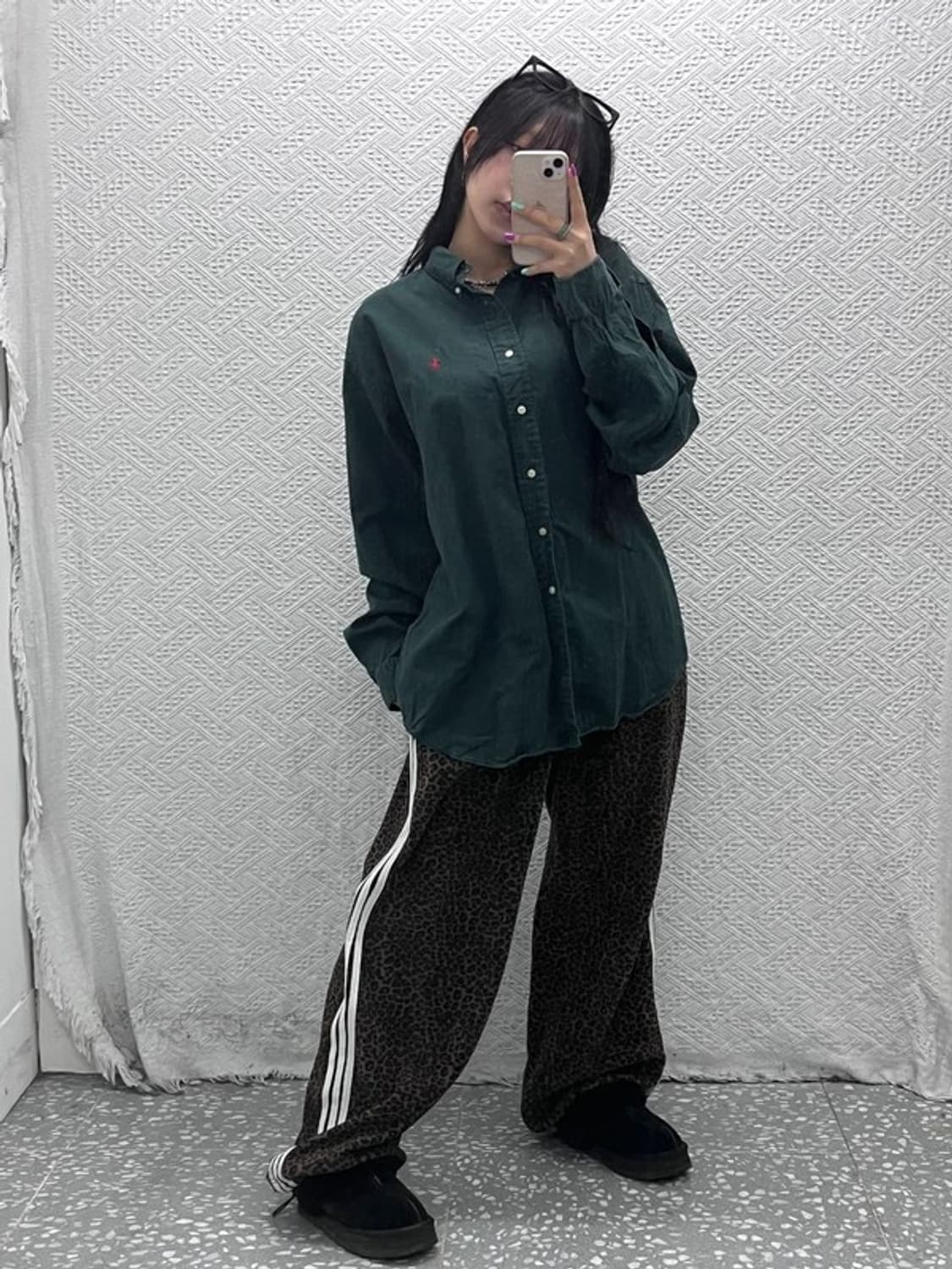 폴로 랄프로렌 딥그린 홀리데이 셔츠 XL C06941 상품이미지2