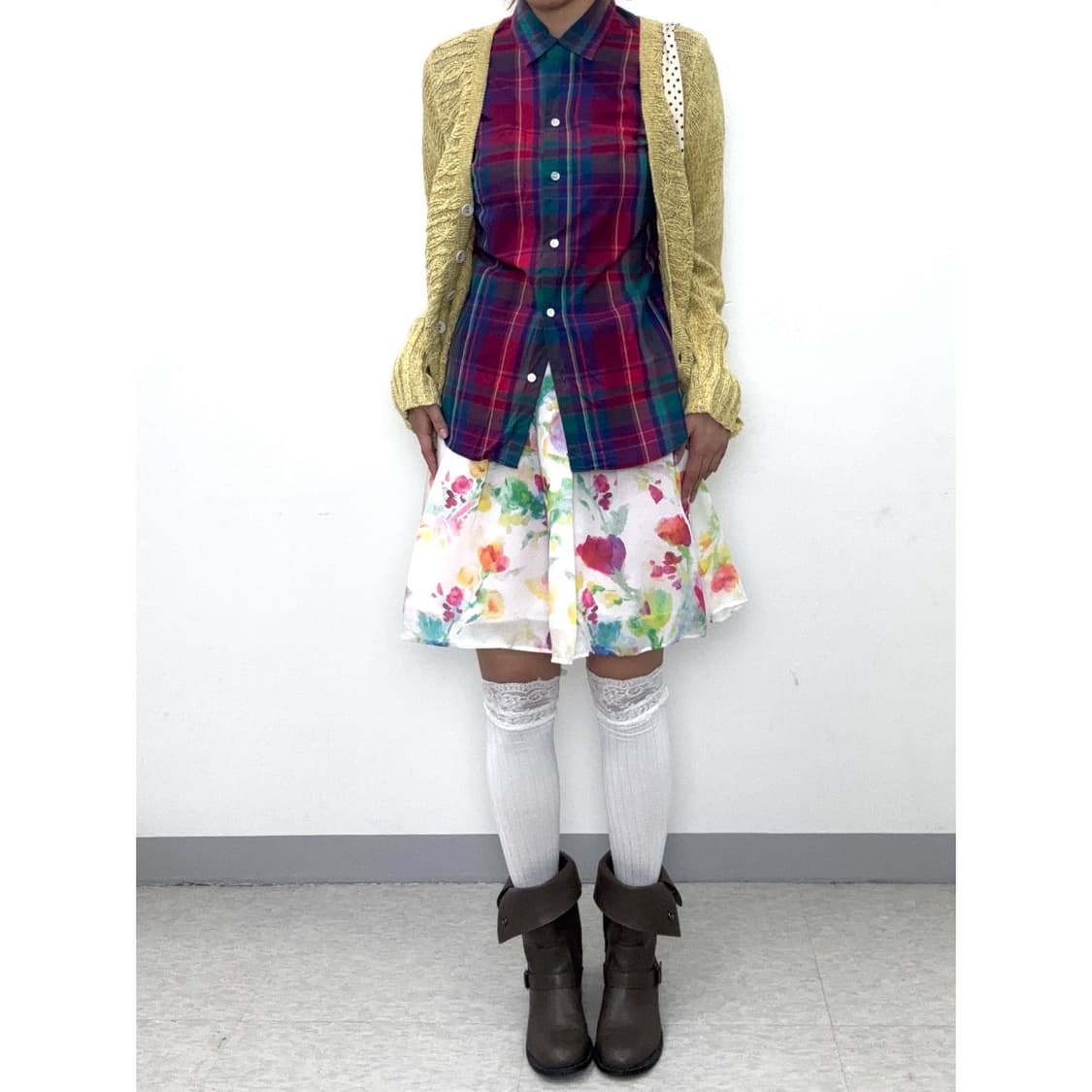 빈티지 체크 반팔 셔츠 상품이미지4