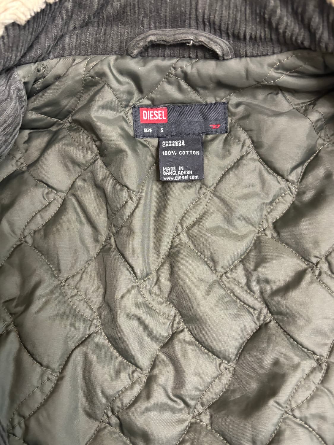 Diesel 디젤 코듀로이 버튼 퍼자켓 상품이미지5