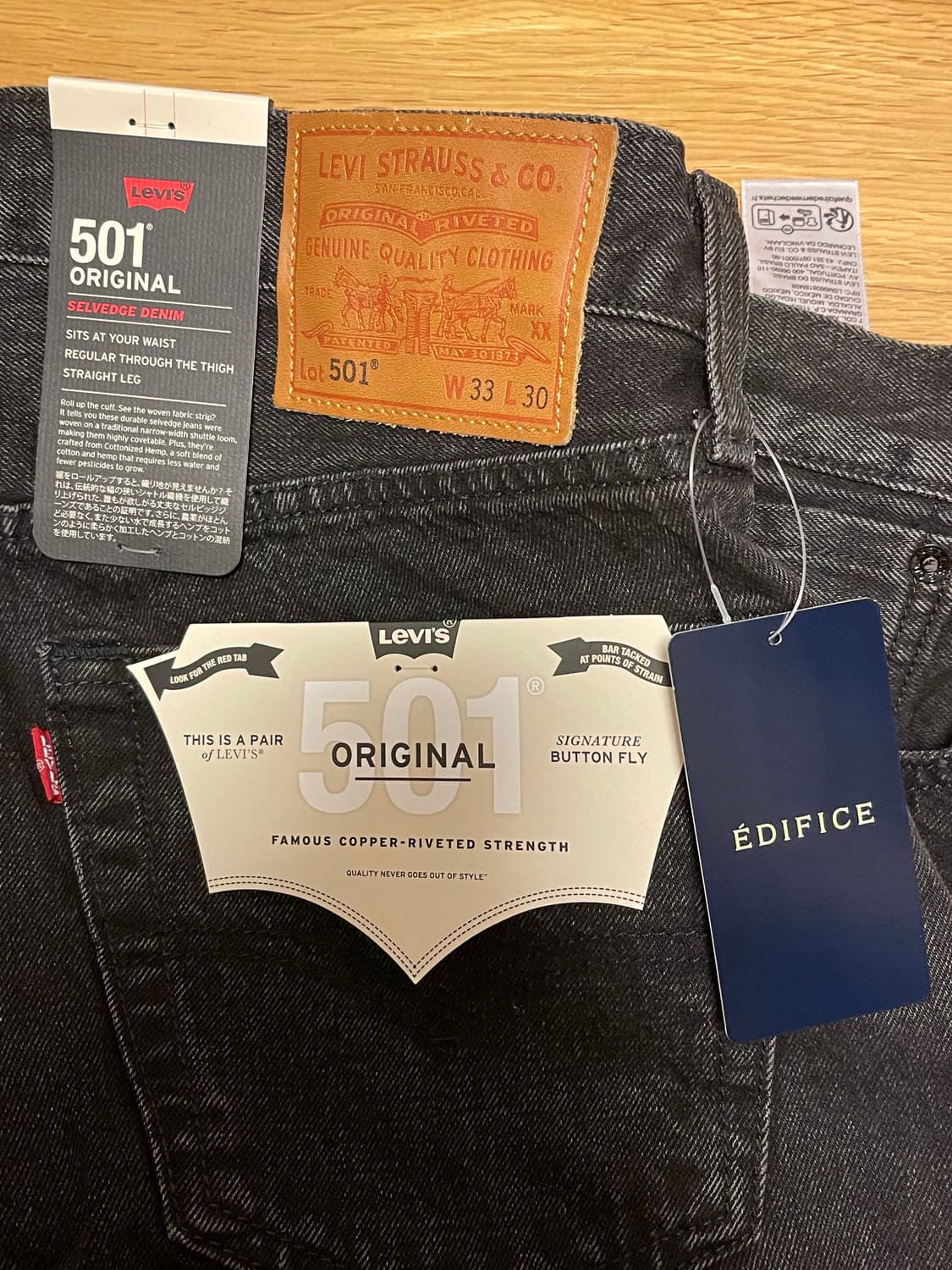 리바이스 x에디피스 블랙 501 빅E 셀비지 상품이미지9