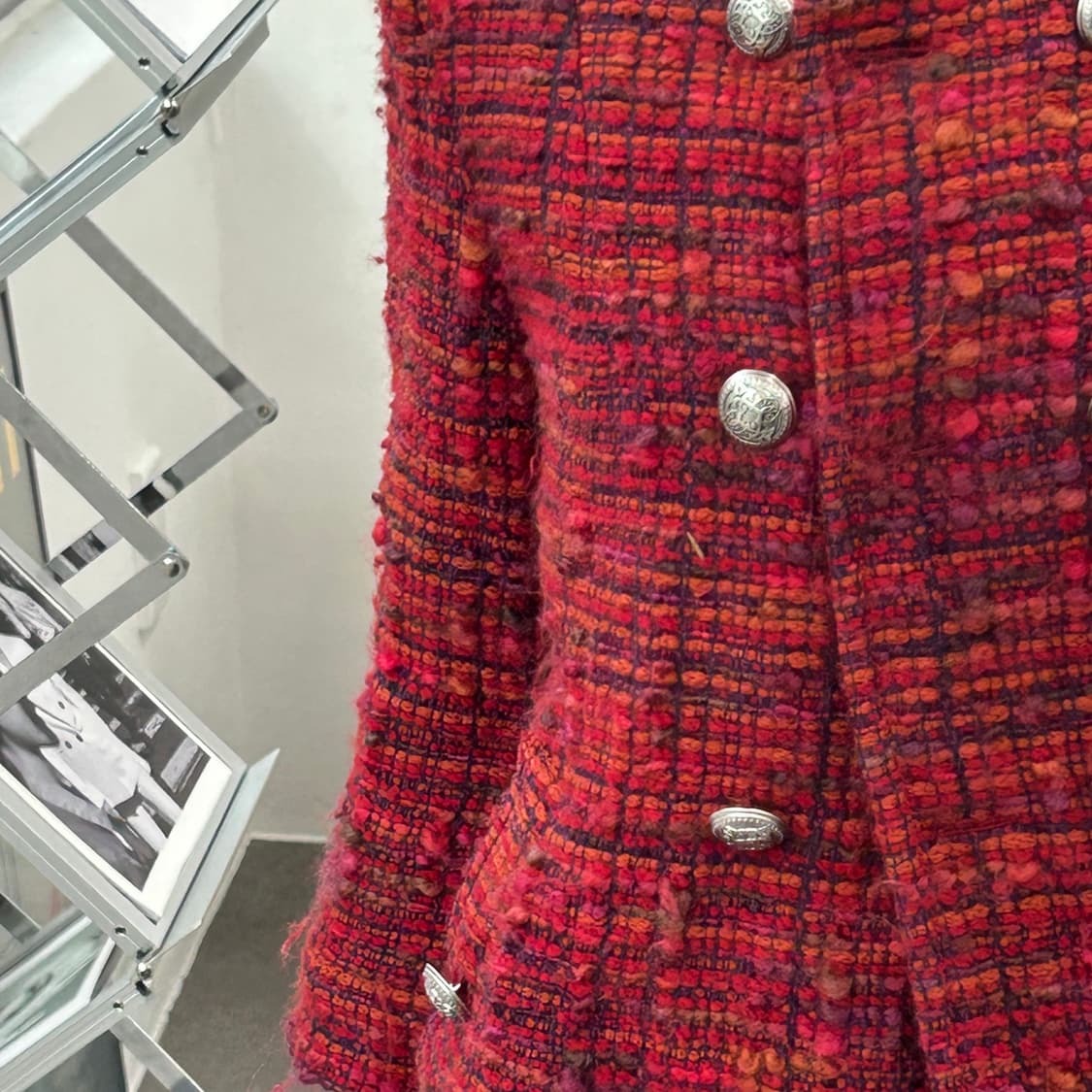 ETRO Milano 레드 트위드 더블 자켓 상품이미지4