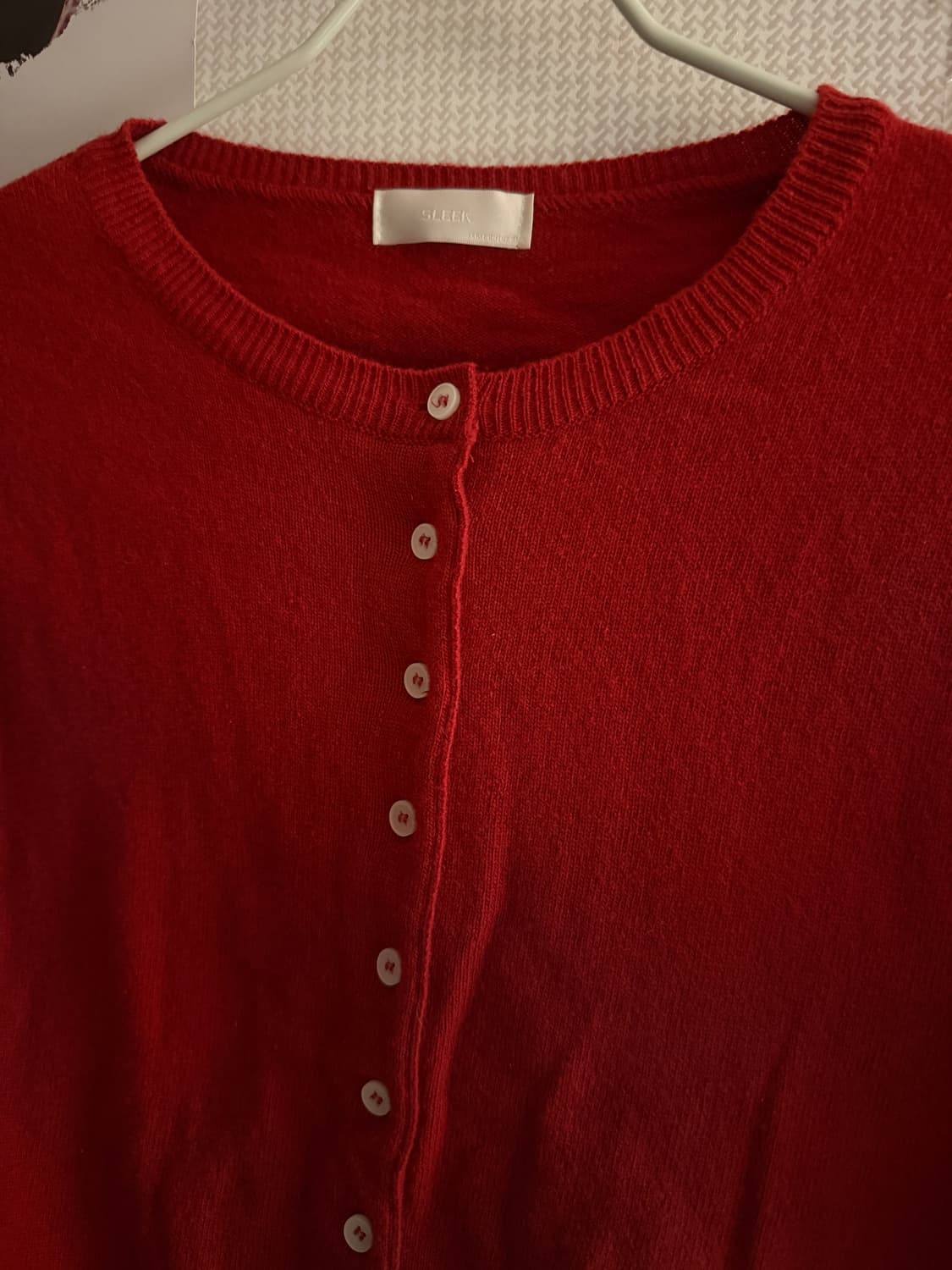 레드 울 알파카 블렌드 가디건 상품이미지4