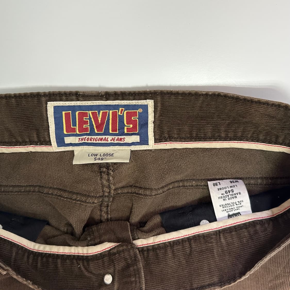 리바이스 549 Low Loose 코듀로이 팬츠 상품이미지2