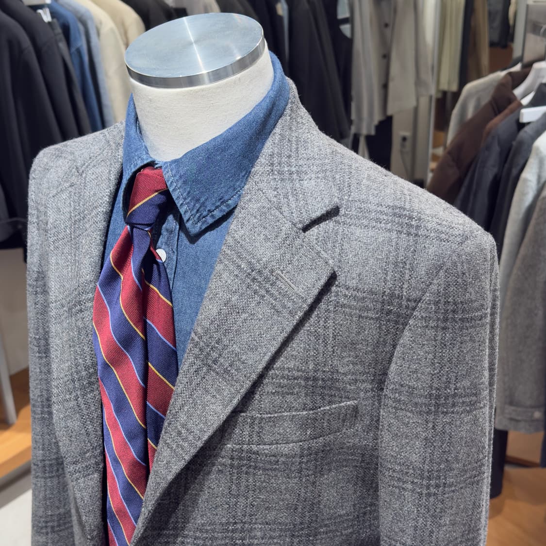 일본 테일러드 dearDad 글렌체크 울 자켓 상품이미지6