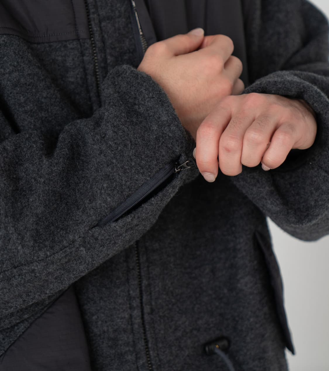 노스페이스 퍼플라벨 고어텍스 윈드스토퍼 울 필드코트 m 상품이미지9