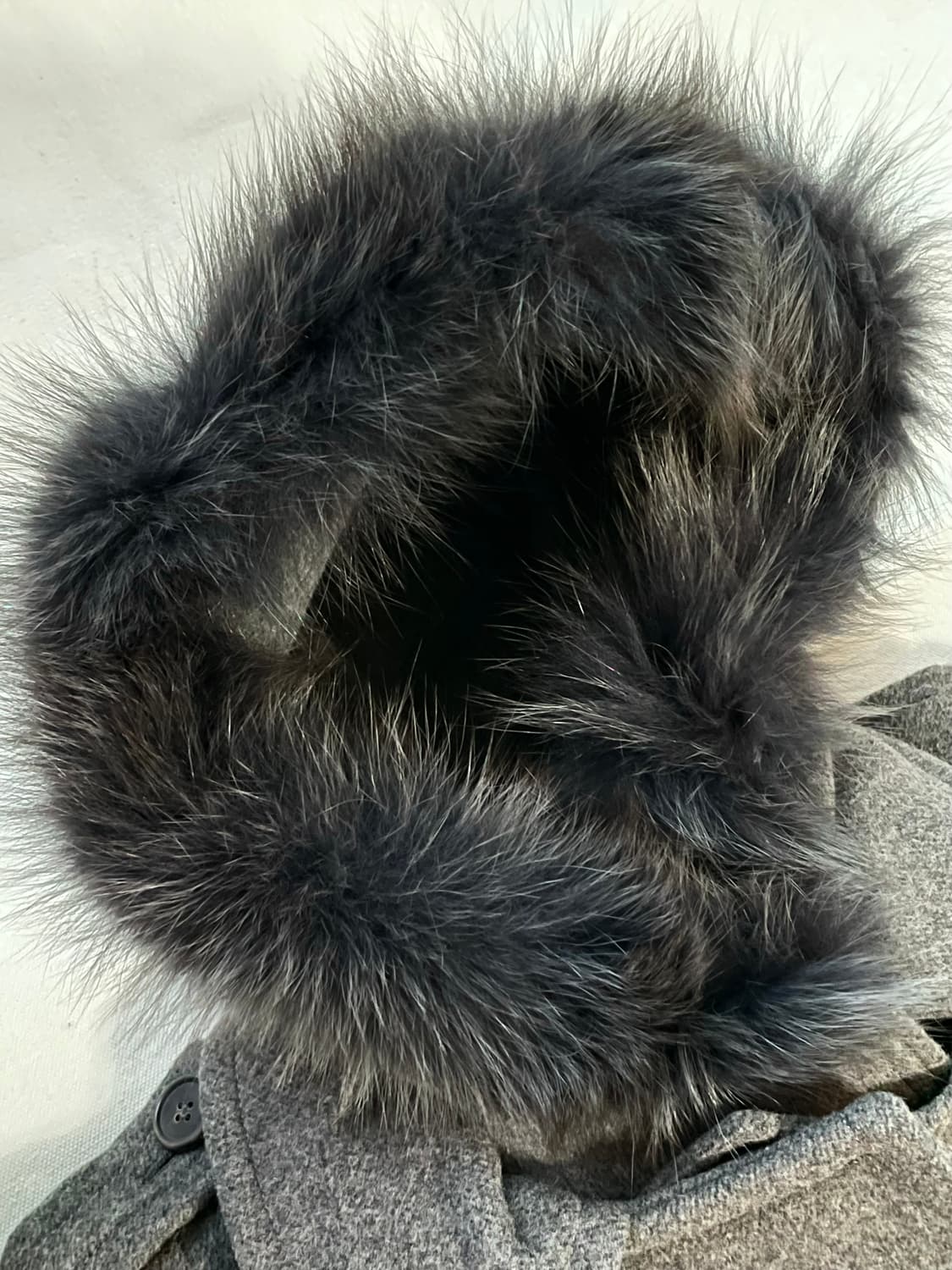 나인식스 NINESIX NY96 여우털 후드 반 코트 망토 케이프 자켓 상품이미지3