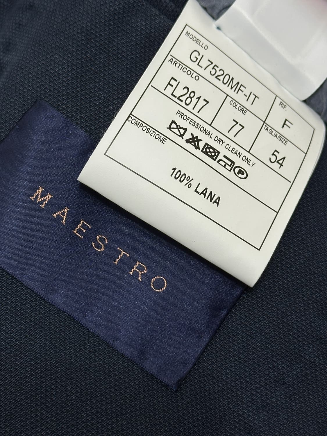 [새제품] 🇮🇹산타니엘로 이태리메이드 테일러 자켓 네이비 54 상품이미지7