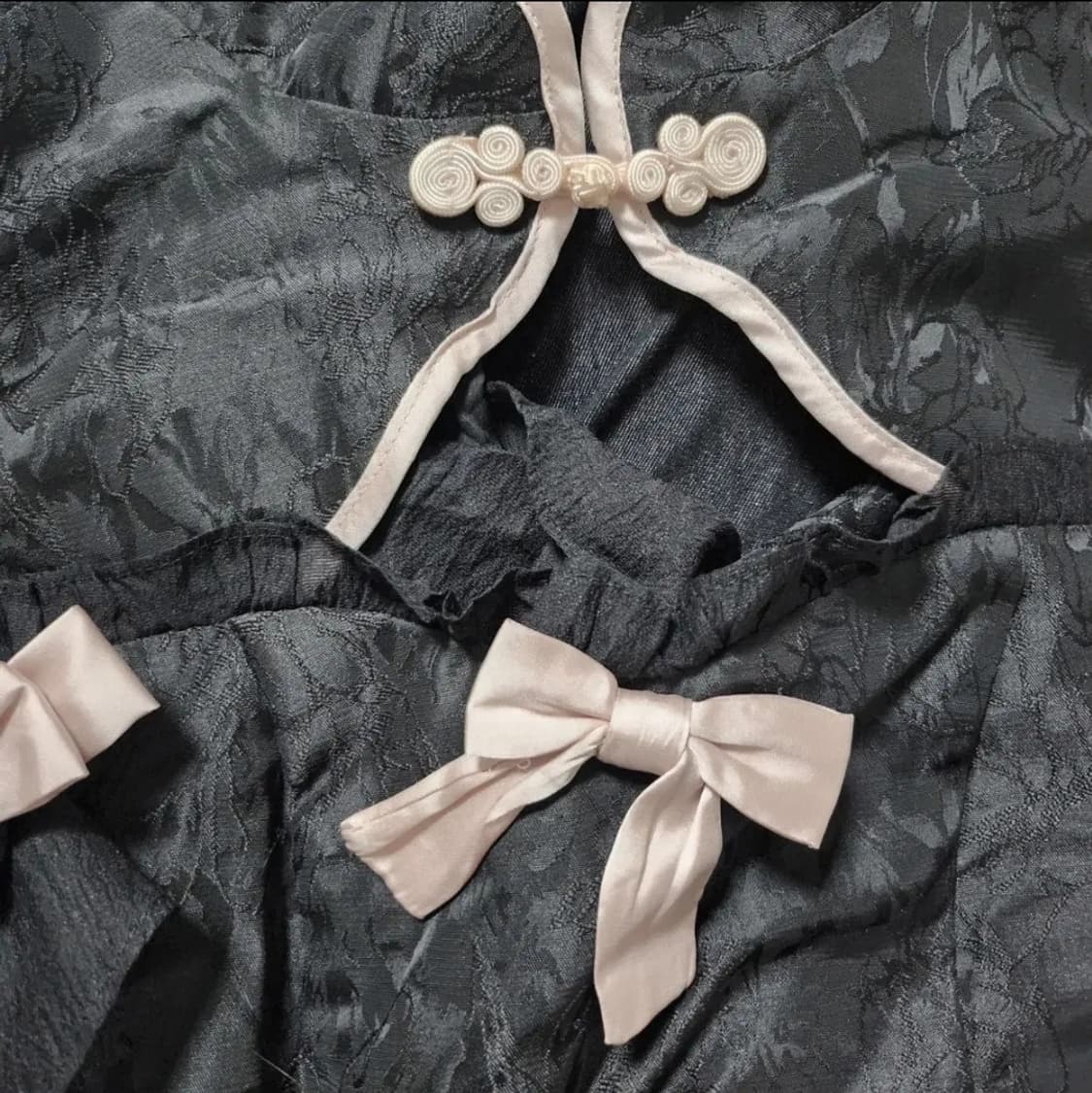 블랙 핑크 치파오 빈티지 오리엔탈 페어리 양지뢰 히메갸루 상품이미지2