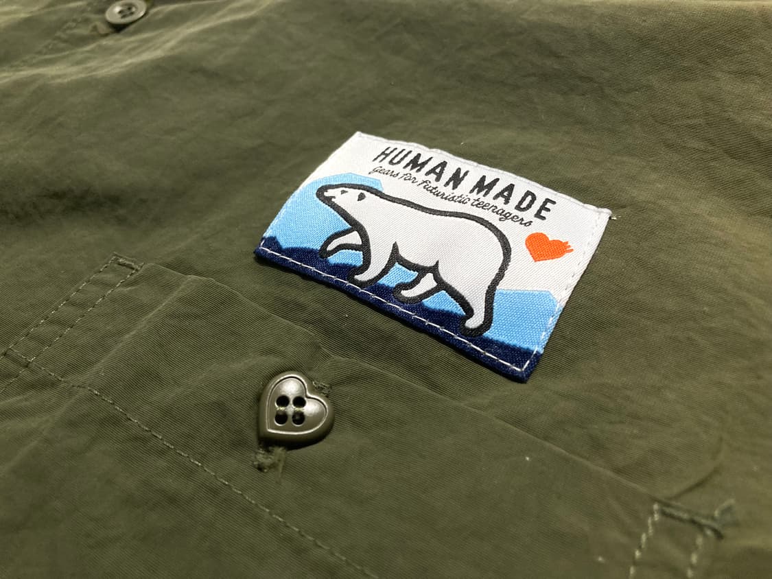 휴먼메이드 23SS 캠핑 숏슬리브 나일론 반팔 셔츠 XL 100-105 상품이미지6