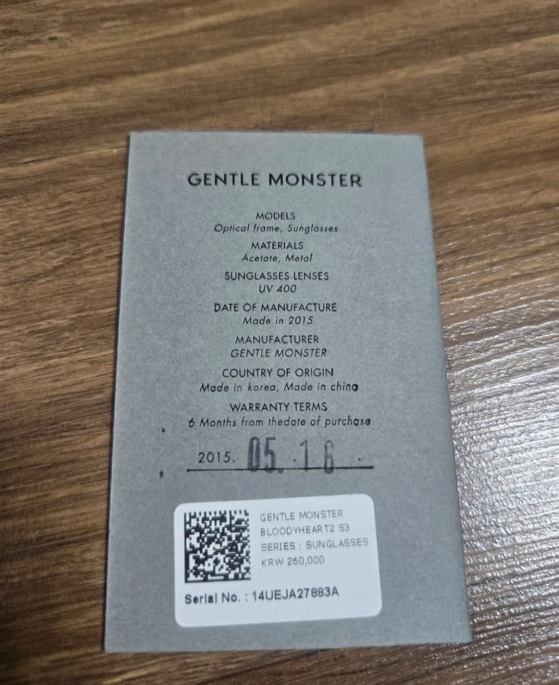 젠틀몬스터 선글라스 - 블러디하트2 S3 [정품] 상품이미지5