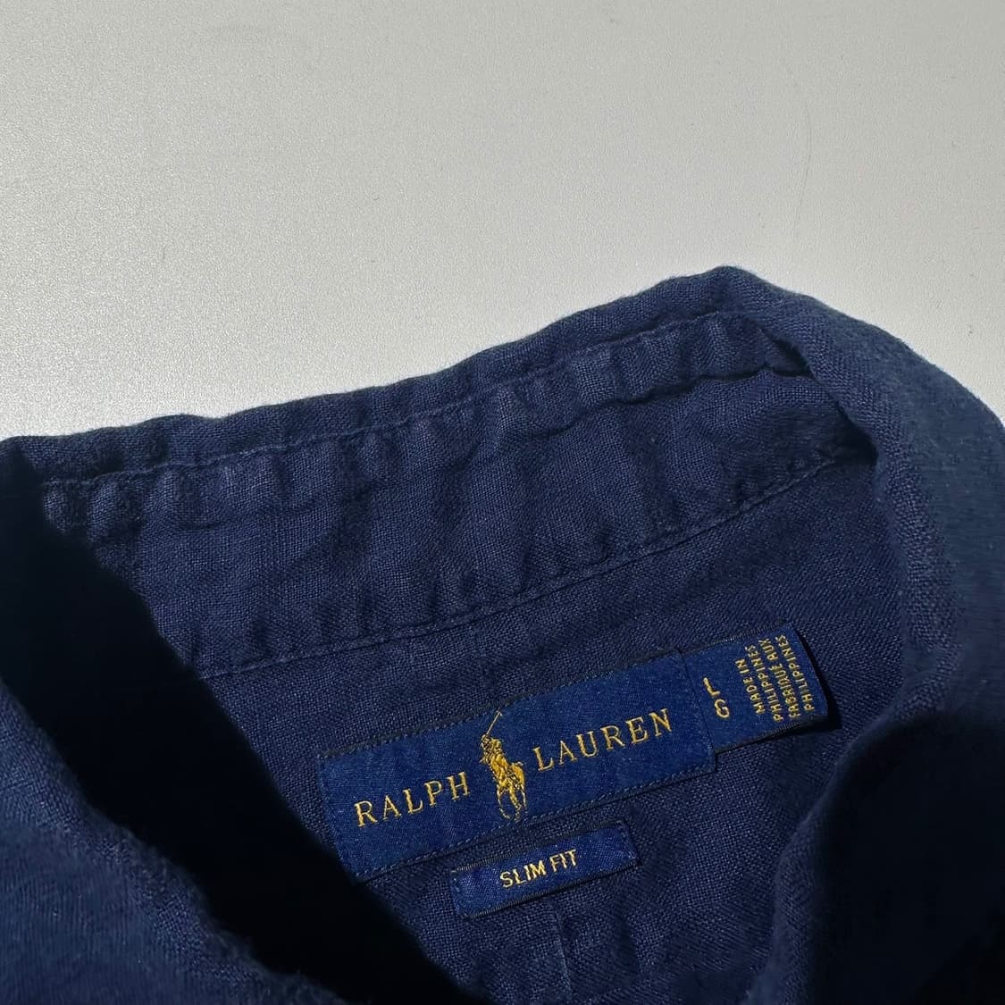 폴로 랄프로렌 린넨 셔츠 네이비 상품이미지4
