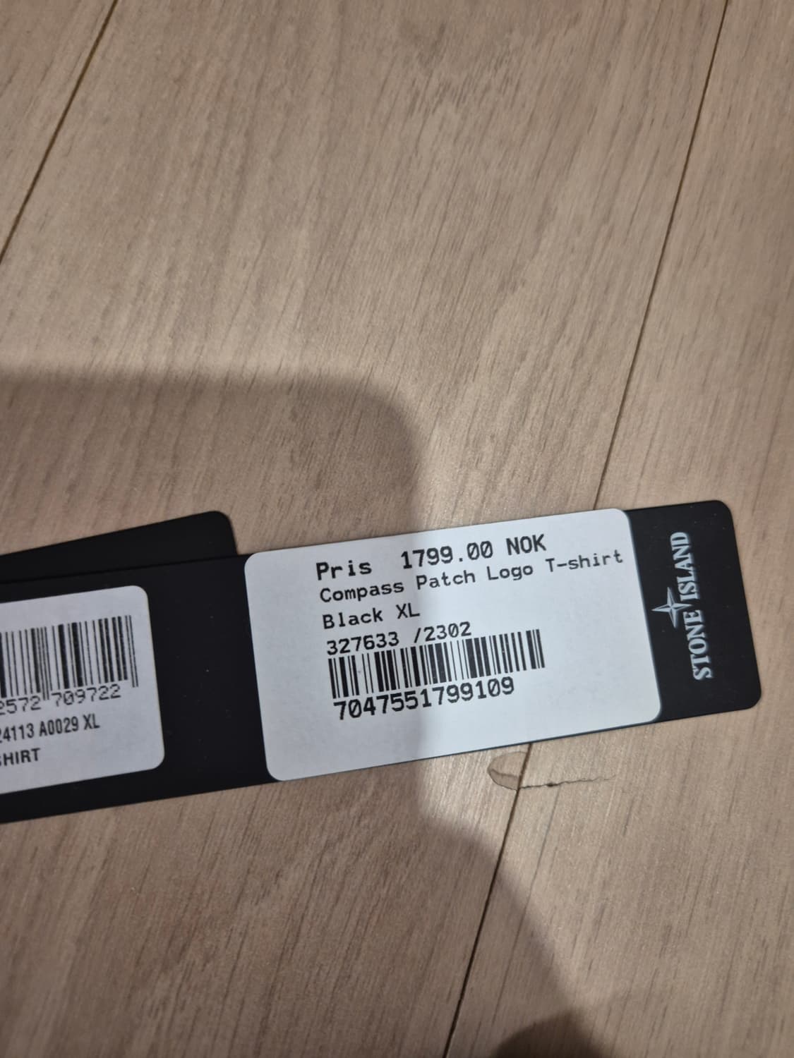 [새상품/XL] 스톤아일랜드 패치로고 티셔츠 블랙 상품이미지3