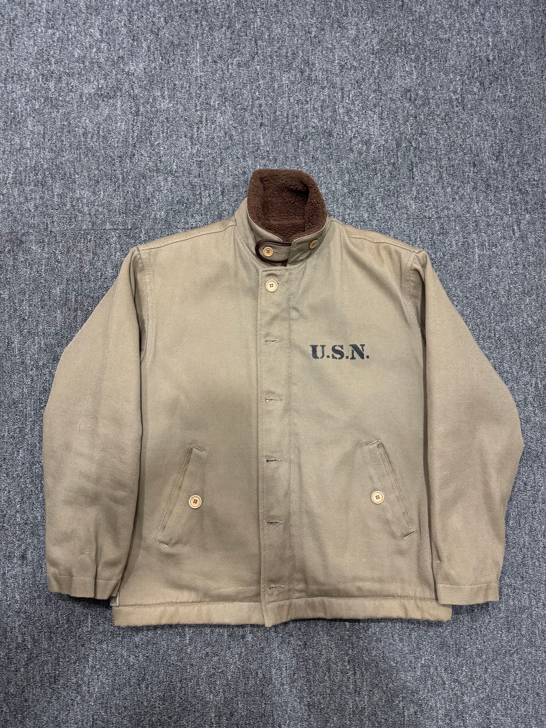 US NAVY 덱자켓 아메리칸 캐주얼 미군 복각 L 상품이미지3