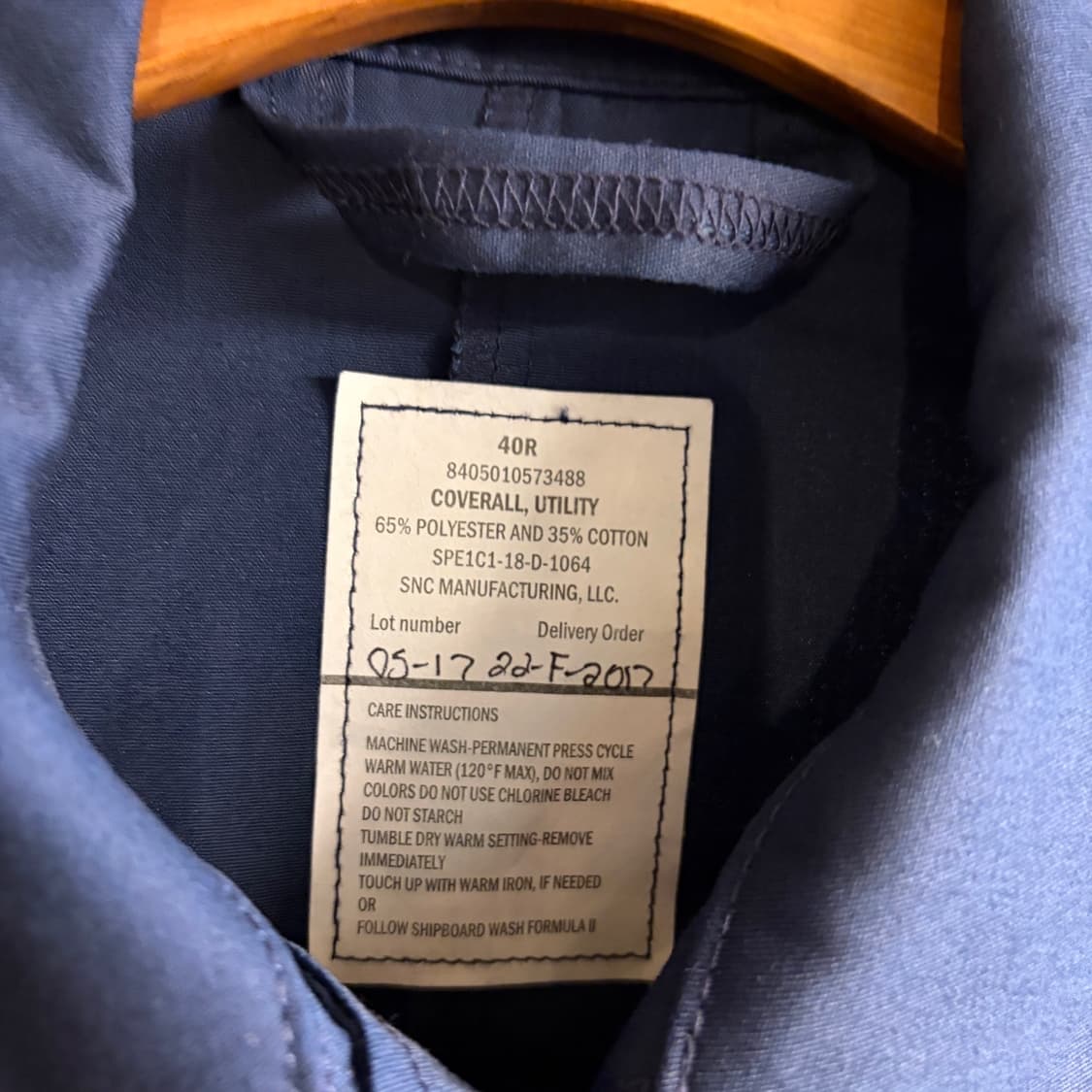 미군 오리지널 커버올 40R Size (100) 상품이미지4