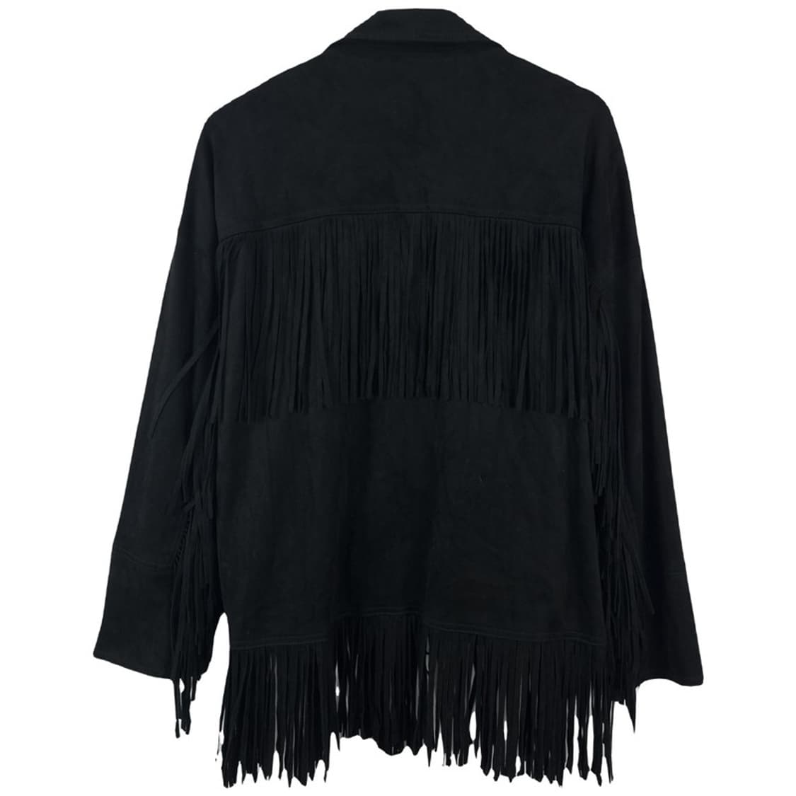 [자라] 오버핏 스웨이드 프린지 웨스턴 자켓 블랙 M18647 상품이미지3