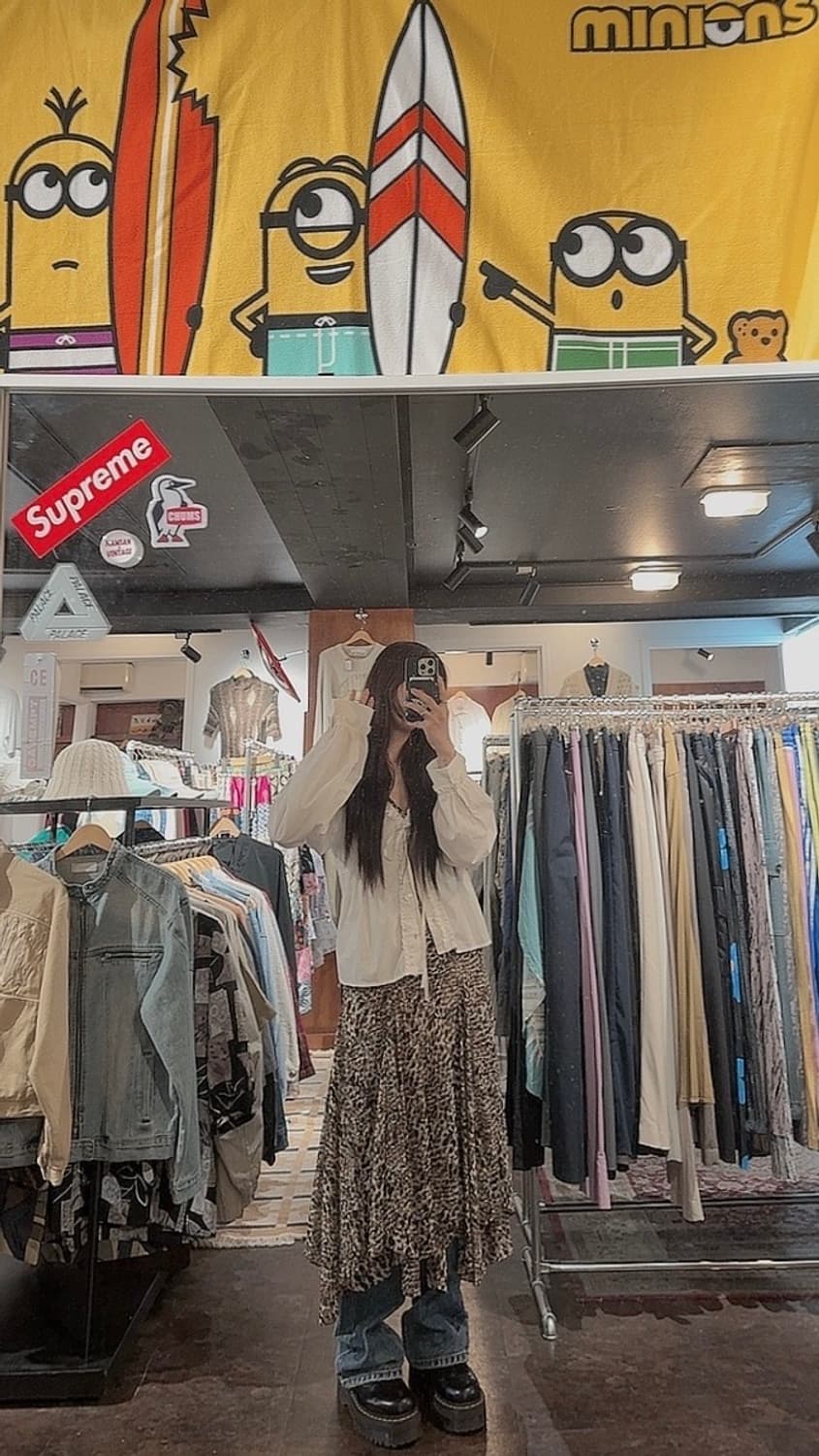 폴로 랄프로렌 호피 지브라 브이넥 쉬폰 언발란스 레이어드 슬리브 롱원피스 상품이미지2