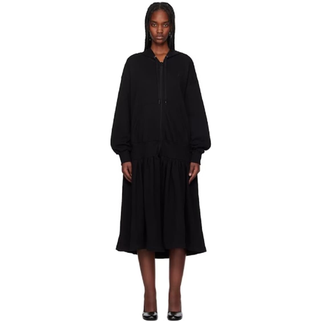 오픈와이와이 OPEN YY 후드 집업 롱 원피스 상품이미지1