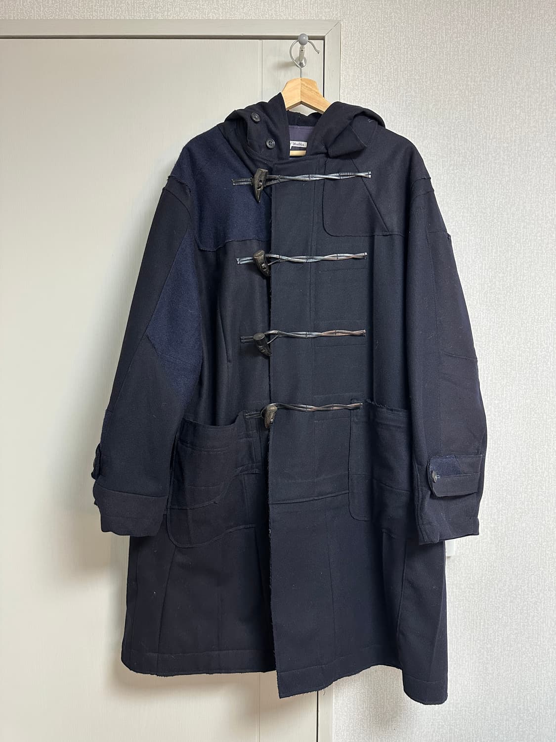 리빌드바이니들스 패치워크 더플코트 상품이미지1