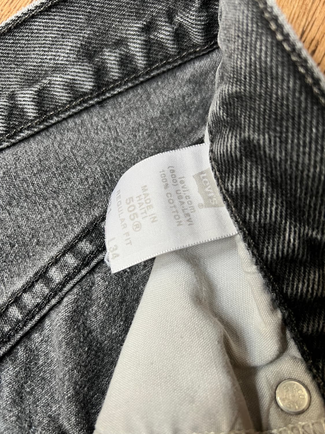 [31]00's 리바이스 505 빈티지 리페어드 흑청 데님 팬츠 상품이미지8