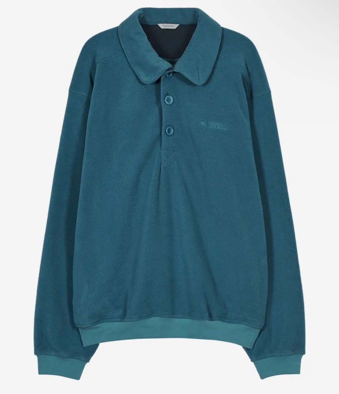 타입서비스 후리스 Buttoned Fleece Top 블루 상품이미지1