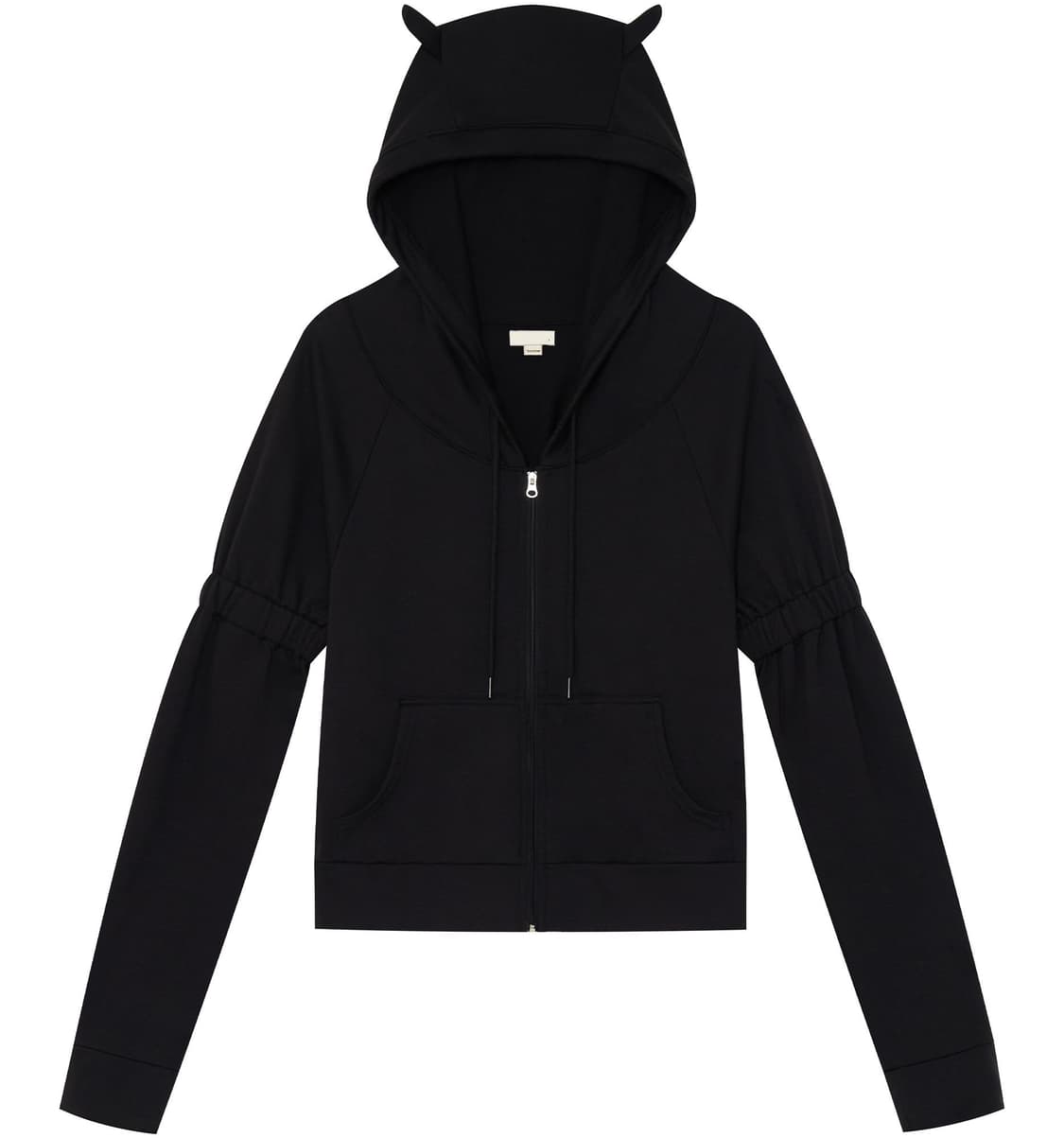 Bonnae본네 이어집후디 블랙 검정후드집업고양이귀모자암셔링피아체604엔 상품이미지6