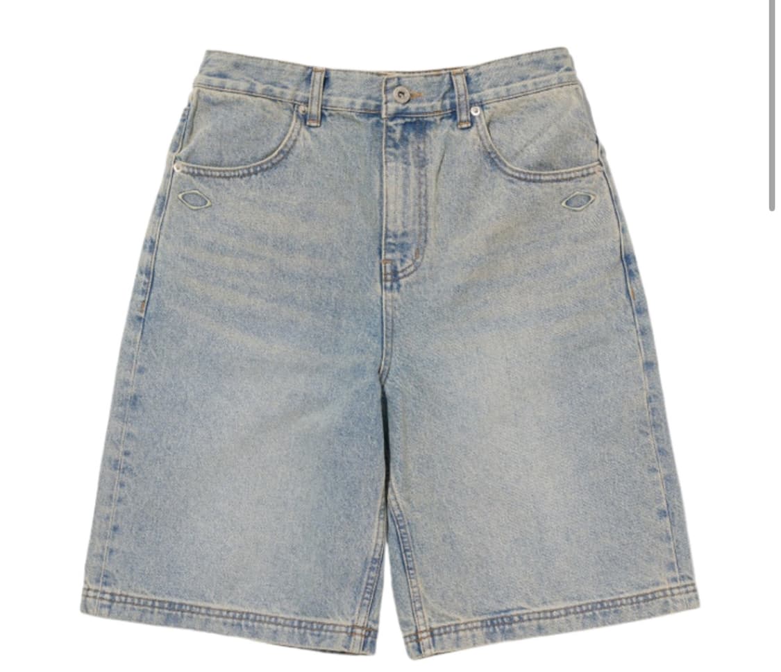 (W) 미스치프 데님 버뮤다 팬츠 라이트 블루 M 상품이미지1