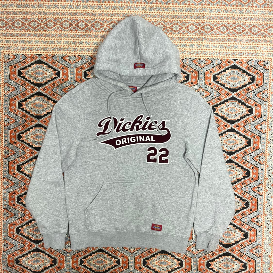 디키즈 스펠로고 그레이 기모 후드티셔츠 여성S 상품이미지1