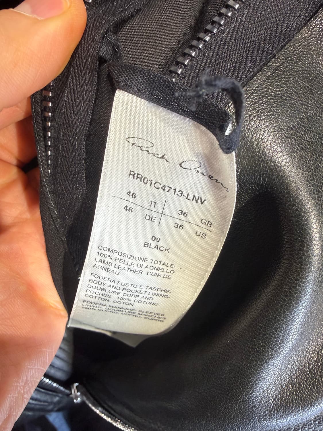 릭오웬스 카프탄 가죽 후드 자켓  상품이미지4