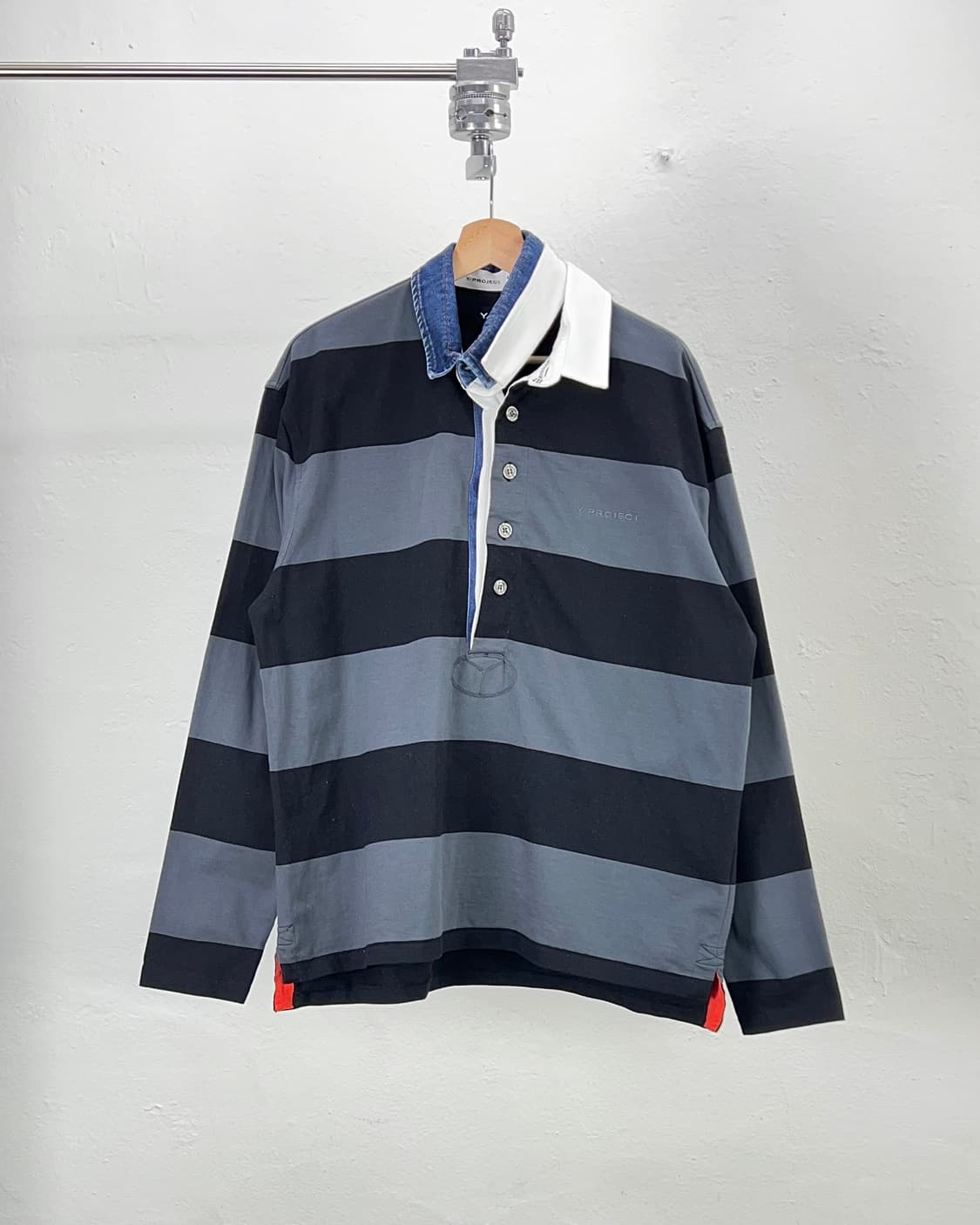 와이프로젝트 23ss 스트라이프 멀티 카라 럭비 폴로 셔츠  상품이미지2