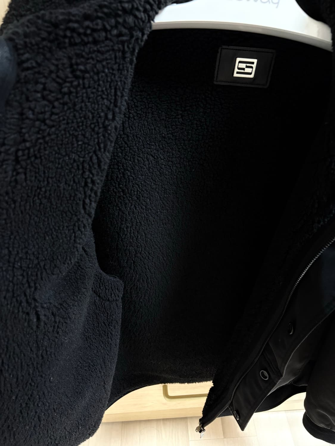 솔리드옴므 시어링 패딩 자켓 상품이미지6